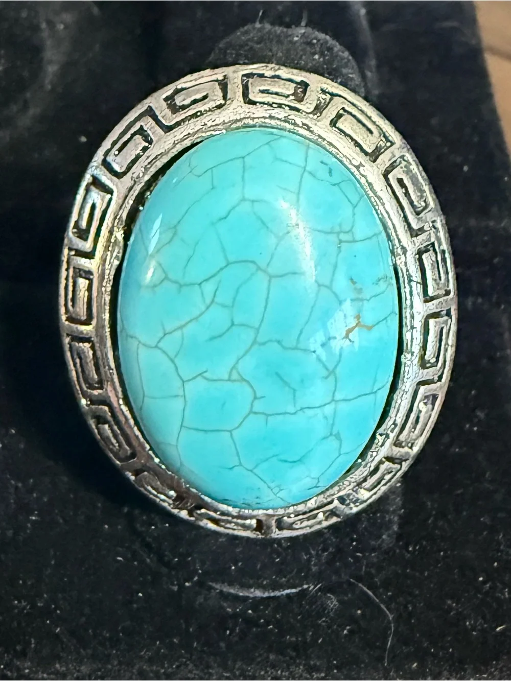 Turquoise Oval Statement Ring - Women Jewelry